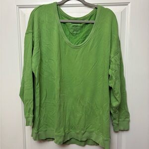 Aerie Women's Lush Green oversized sweatshirt